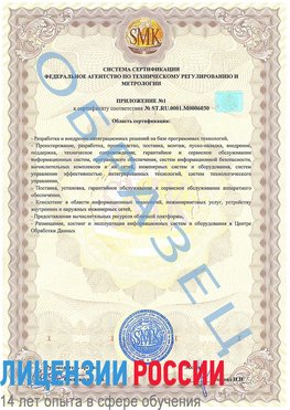 Образец сертификата соответствия (приложение) Новотроицк Сертификат ISO 27001